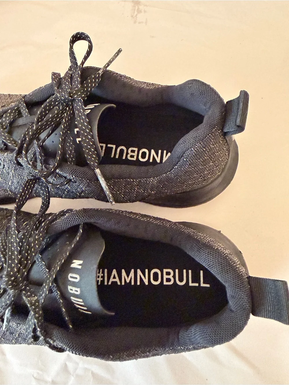 NOBULL Black Knit Men’s Training Sneakers with Gum Outsole Sz 11.5